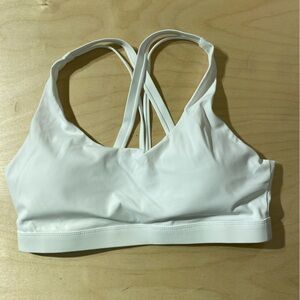 Women's White Sports Bra Large (NA)